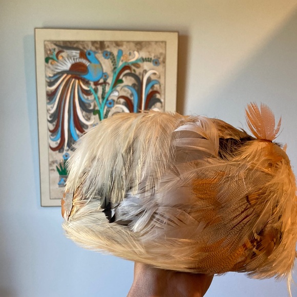 Vintage Peacock Feather Hat - Picture 2 of 7